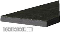 Black Flat steel strip 75mm x 5mm